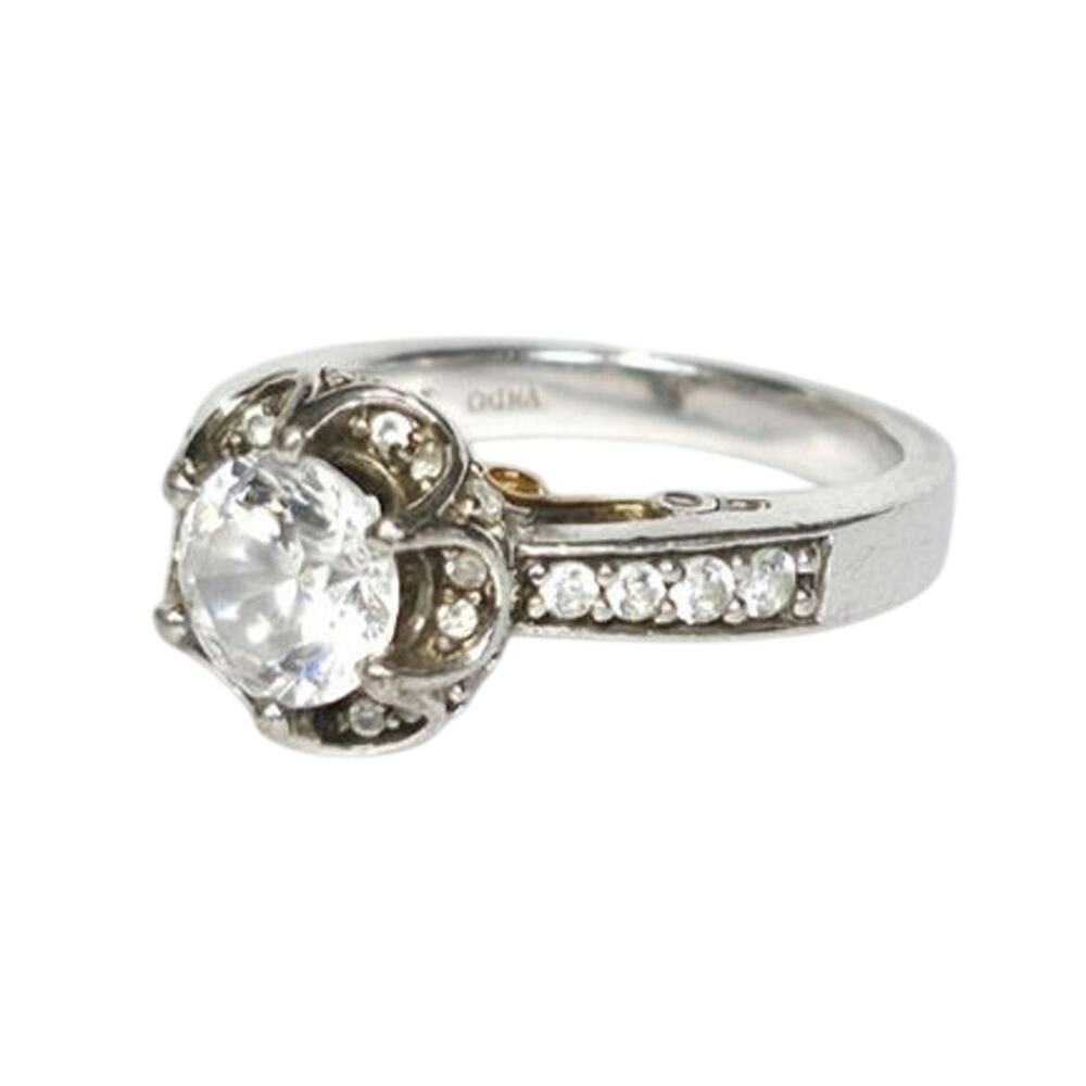 Verragio Sterling Silver and Cubic Zirconia Designer Statement Ring